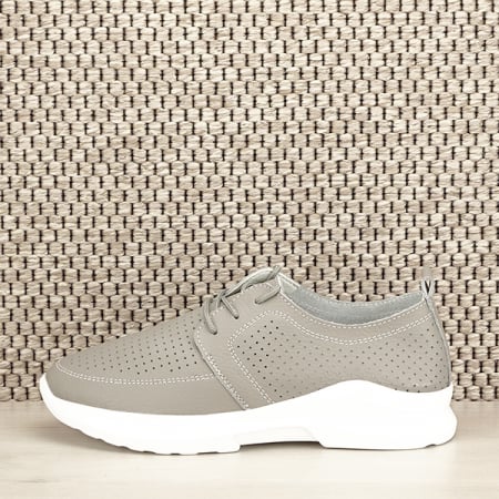 Pantofi piele naturala gri Angela M4 [1]