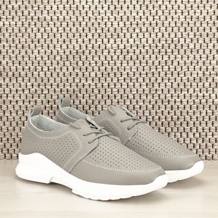 Pantofi piele naturala gri Angela M4 [2]