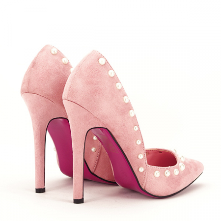 Pantofi roz decupati Carina 04 [5]