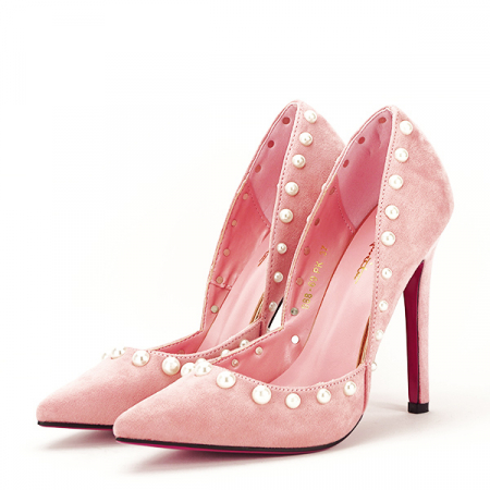 Pantofi roz decupati Carina 04 [1]