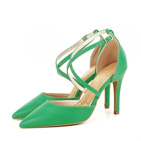 Femei - Pantofi verde crud cu toc cui Zoe 04