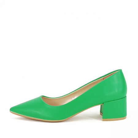Femei - Pantofi verde crud cu toc mic Elena 01