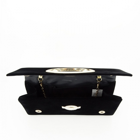 Plic elegant din catifea HY2068A 01 negru [6]