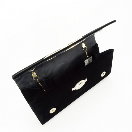 Plic elegant din catifea HY2068A 01 negru [7]
