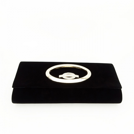 Plic elegant din catifea HY2068A 01 negru [4]