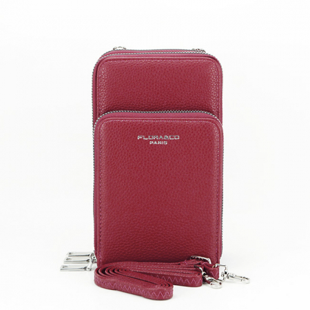 Portofele - Portofel si port telefon Flora&Co B-6018 07 Rosu bordo