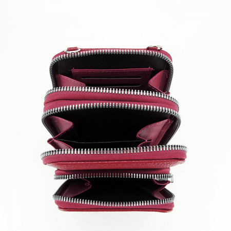 Portofel si port telefon Flora&Co B-6018 07 Rosu bordo [6]