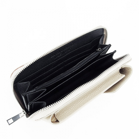 Portofel si port telefon din piele naturala crem B-8971 07 [6]