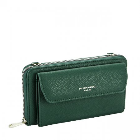 Portofele - Portofel si port telefon Flora&Co Paris B-H6017 07 Verde inchis