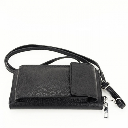 Portofel si port telefon din piele naturala B-8971 07 negru [4]
