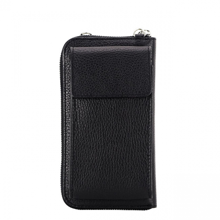 Portofel si port telefon din piele naturala B-8971 07 negru [1]