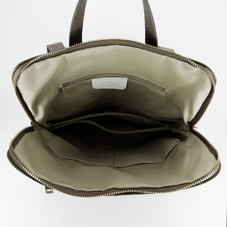 Rucsac dama din piele naturala, B-1441 123, 37x30x12cm, Maro [6]