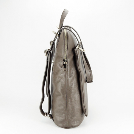 Rucsac dama din piele naturala, B-1441 123, 37x30x12cm, Maro [3]