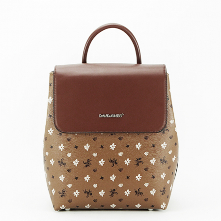 Rucsac cu imprimeu David Jones B-6534A-1 119 Maro cognac [1]