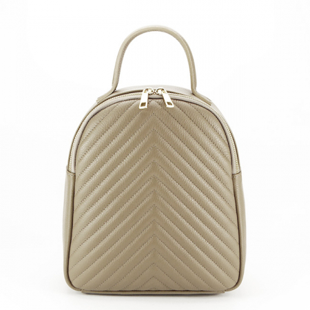 Rucsac dama din piele naturala B-8955 121 Bej inchis [1]