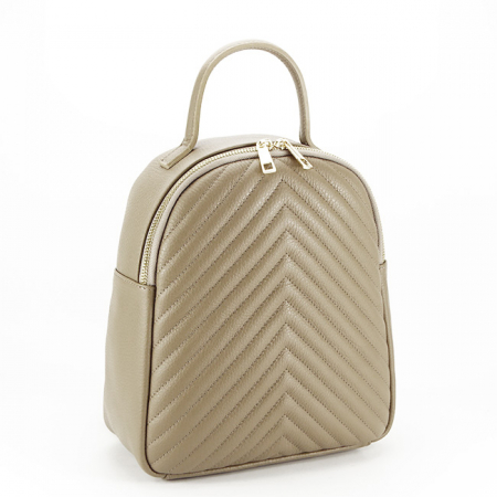 Rucsacuri - Rucsac dama din piele naturala B-8955 121 Bej inchis