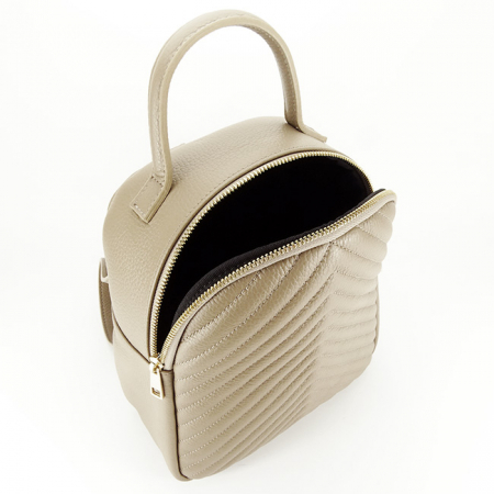 Rucsac dama din piele naturala B-8955 121 Bej inchis [6]