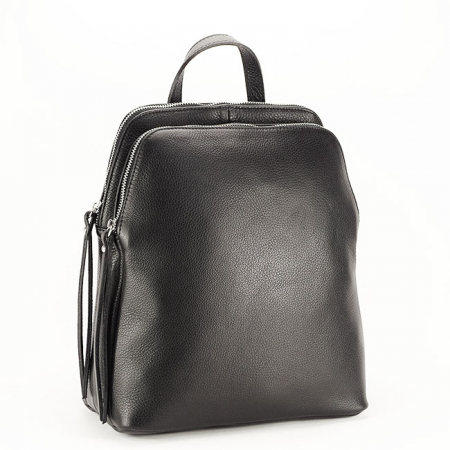 Rucsac din piele naturala cu pandantiv B-6226 121 Negru [2]