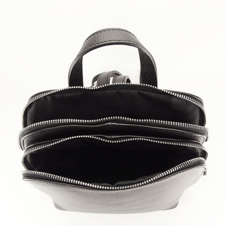 Rucsac din piele naturala cu pandantiv B-6226 121 Negru [5]