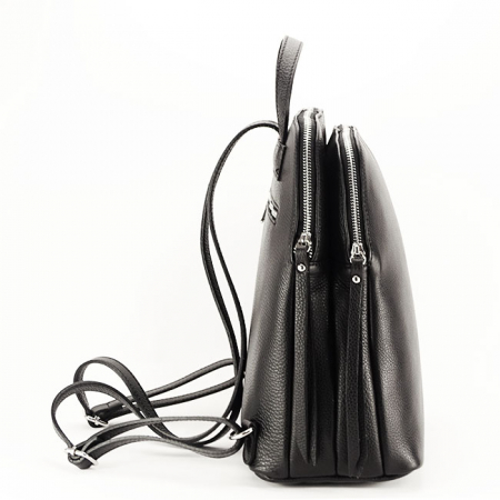 Rucsac din piele naturala cu pandantiv B-6226 121 Negru [4]