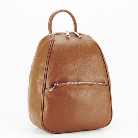 Rucsacuri - Rucsac dama din piele naturala B-8985 121 Cognac