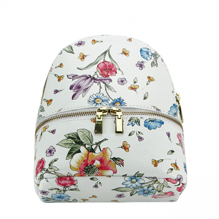 Rucsac din piele naturala cu imprimeu floral B-8979 122 [3]