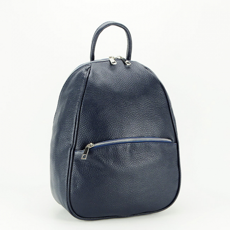 Rucsacuri - Rucsac dama din piele naturala B-8985 121 Bleumarin inchis