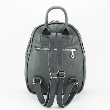Rucsac dama din piele naturala B-8985 121 Gri inchis [3]
