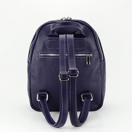 Rucsac dama din piele naturala B-8985 121 Mov inchis [3]
