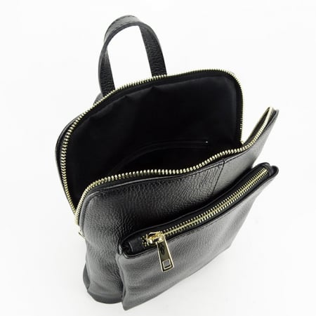 Rucsac convertibil in geanta din piele naturala B-1001 123 negru [7]
