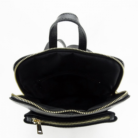 Rucsac convertibil in geanta din piele naturala B-1001 123 negru [6]