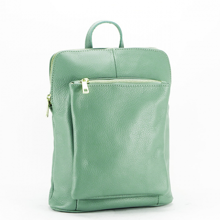 Rucsac dama din piele naturala Made in Italy B-1001 123 Verde [2]