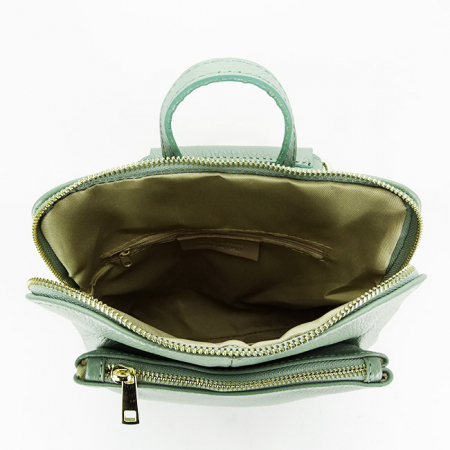 Rucsac dama din piele naturala Made in Italy B-1001 123 Verde [6]