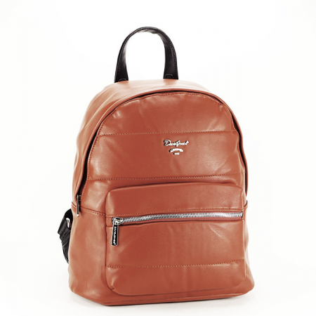 Rucsacuri - Rucsac dama cu aspect matlasat B-6608-3 18 Cognac