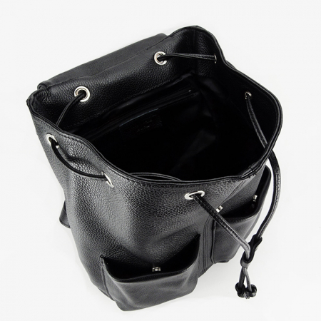 Rucsac dama din piele naturala B-8948 Negru [7]