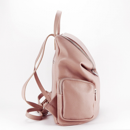 Rucsac din piele naturala Made in Italy B-8961 122 Roz [2]