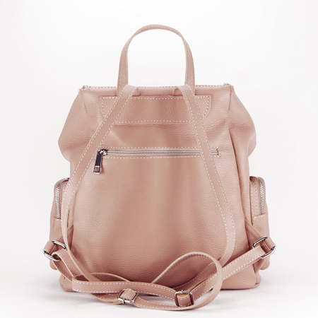 Rucsac din piele naturala Made in Italy B-8961 122 Roz [3]