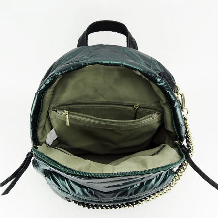 Rucsac verde metalizat FLORA&Co Paris B-7006 119 [6]