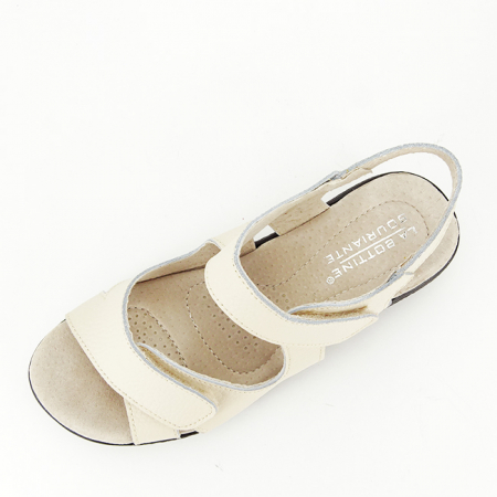 Sandale bej din piele naturala DLNY7858 M4 [7]