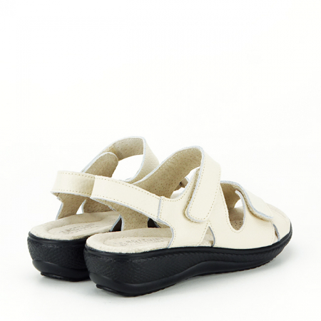 Sandale bej din piele naturala DLNY7858 M4 [4]