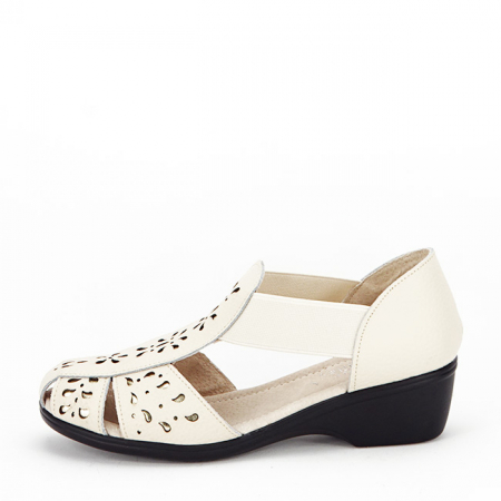 Femei - Sandale bej din piele naturala B-LBS009-1 M5