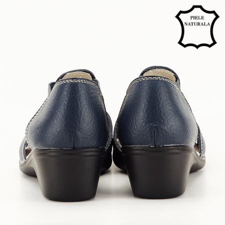 Sandale bleumarin din piele naturala Calypso 127 [4]
