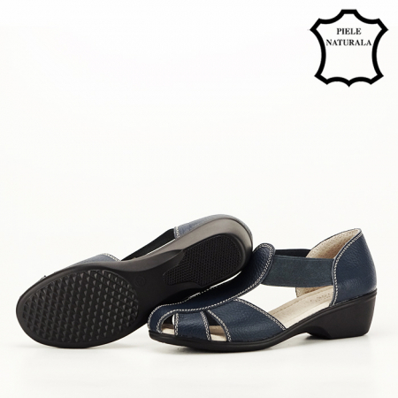 Sandale bleumarin din piele naturala Calypso 127 [5]