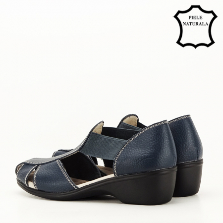 Sandale bleumarin din piele naturala Calypso 127 [7]