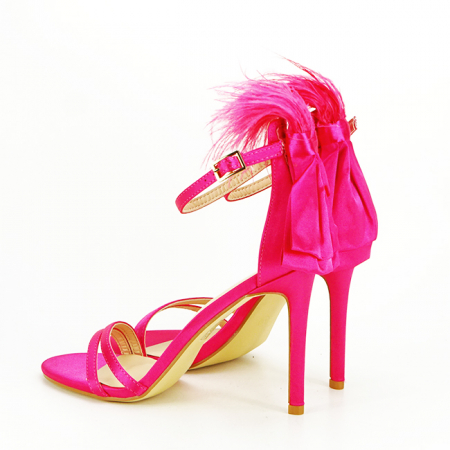 Sandale elegante fucsia cu pene BSX8005 128 [2]