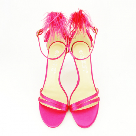 Sandale elegante fucsia cu pene BSX8005 128 [6]