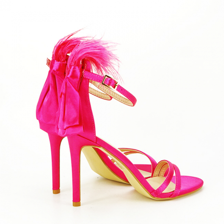 Sandale elegante fucsia cu pene BSX8005 128 [4]