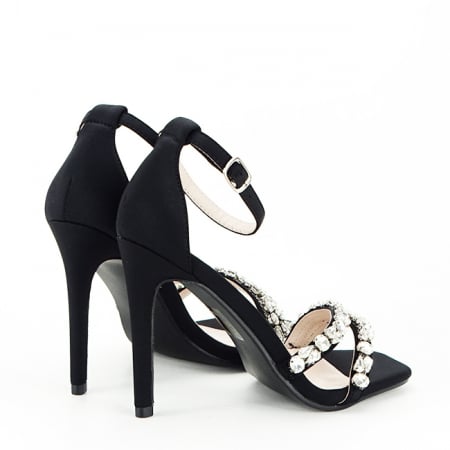 Sandale elegante negre cu pietricele 6826 126 [4]