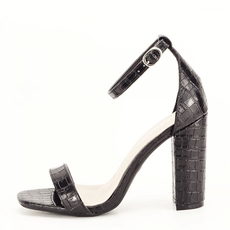 Sandale negre cu imprimeu Frida 132 [1]