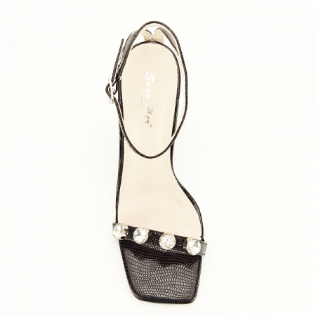 Sandale negre cu imprimeu Lola 130 [3]